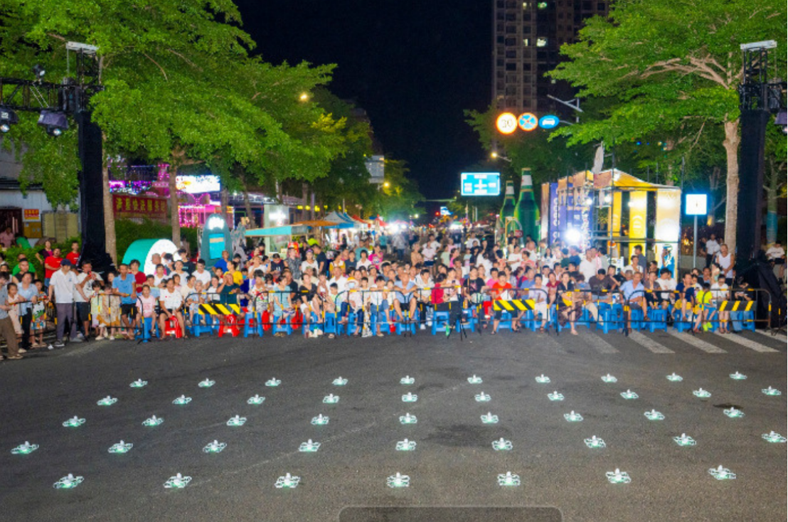 开联低空点亮文昌夜空