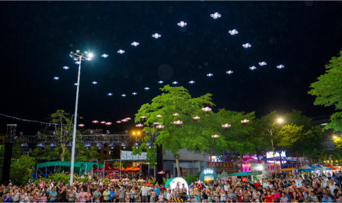 开联低空点亮文昌夜空